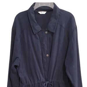 ABERCROMBIE AND FITCH Utility Military Jacket Blue Sz L